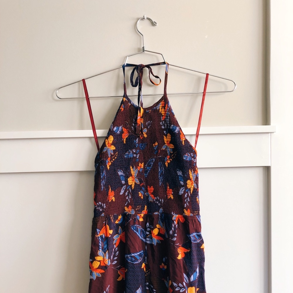 Urban Outfitters Floral Backless Romper